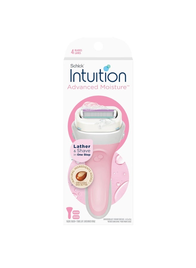 Intuition Schick Intuition Advanced Moisturizing Womens Razor with Shea Butter, 1 Handle with 2 Refills - Image 1