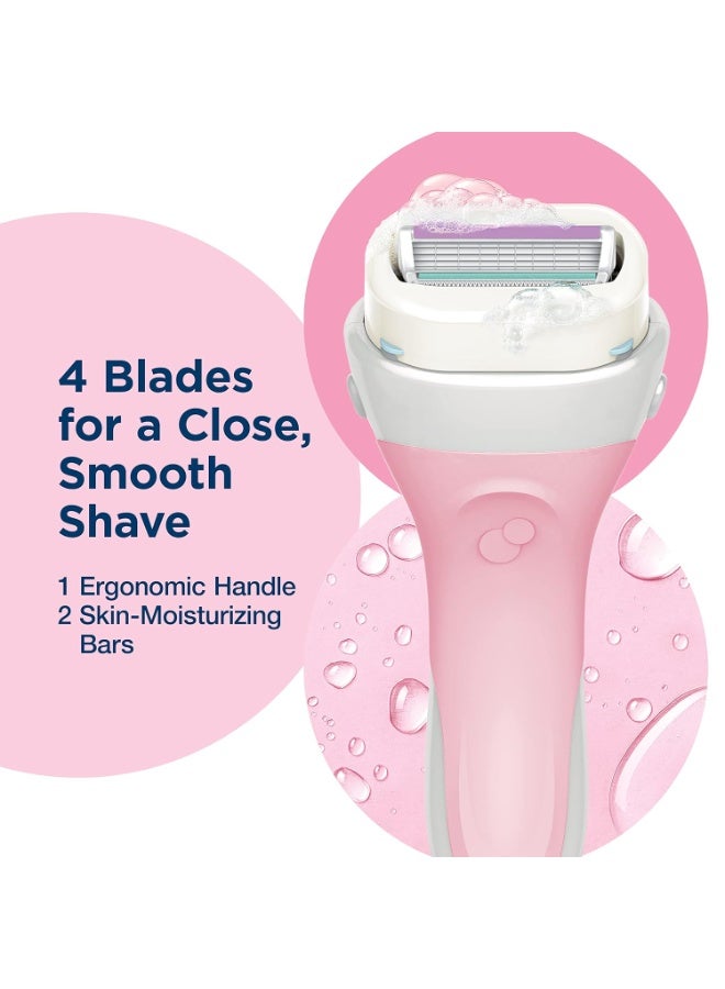 Intuition Schick Intuition Advanced Moisturizing Womens Razor with Shea Butter, 1 Handle with 2 Refills - Image 4