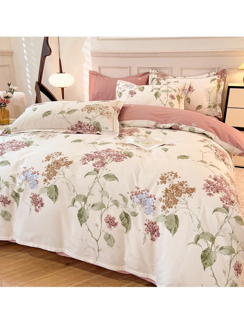 Fitted Sheet Style — French High-End 60 Thread Pure Cotton Embroidered Bedding Four Piece Set - Image 1
