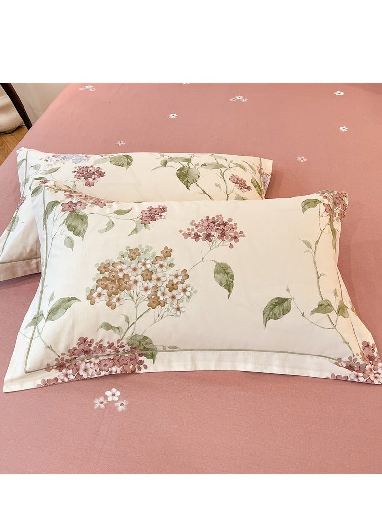 Fitted Sheet Style — French High-End 60 Thread Pure Cotton Embroidered Bedding Four Piece Set - Image 4
