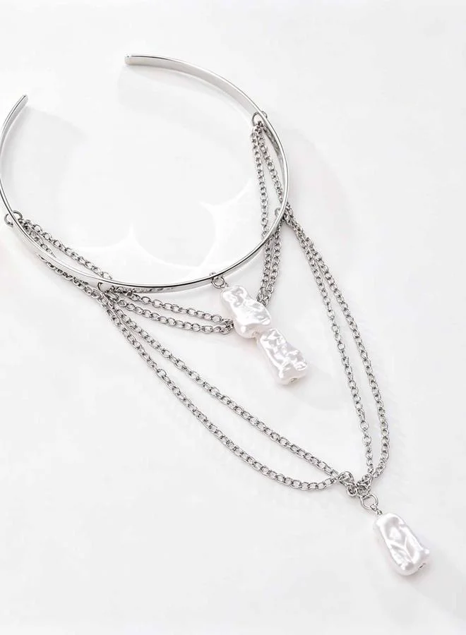 Take Two Faux Pearl Layered Armlet