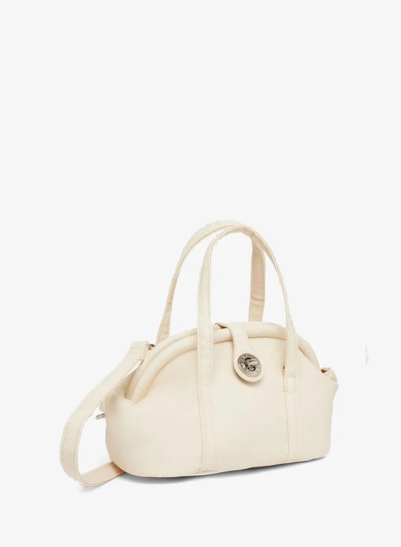 Styli Women Off White Dome Satchel Handbag
