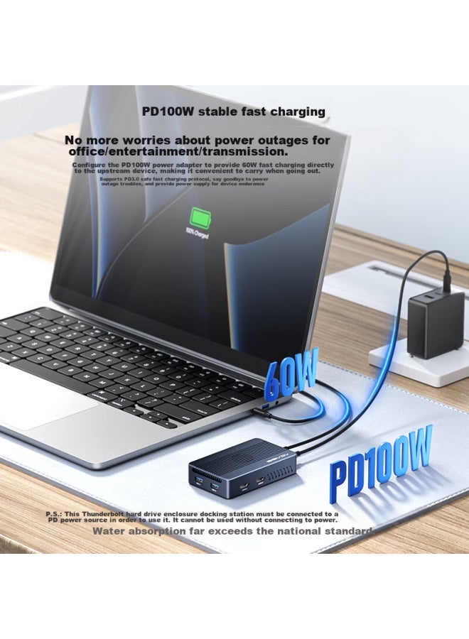 Acasis Thunderbolt 3 Expansion Dock, Nvme M.2 Portable Hard Drive Enclosure, Ultra Hd 8k Thunderbolt Converter, Compatible With Laptops, Thunderbolt 3 Expansion Dock Tbu405max - Image 3