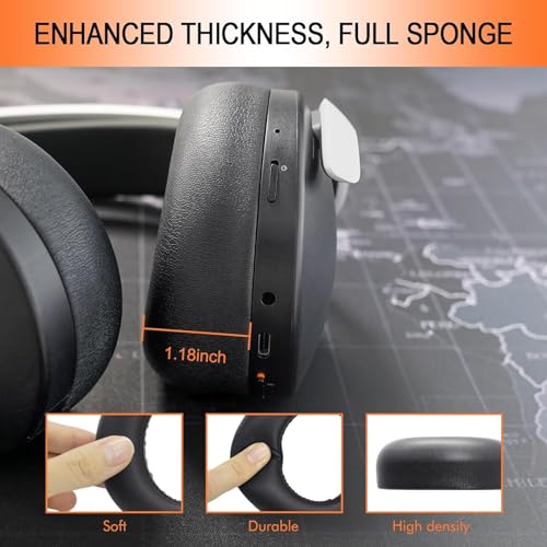G GVOEARS PS5 Ear Pads Replacement, Earpad Covers for Sony PlayStation 5 Pulse 3D Wireless Headset with Durable Protein Leather (Black) - Image 5
