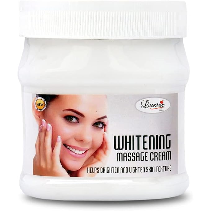 LUSTER Whitening Massage Cream | Helps Brighten & Lighten Skin | Face & Body Massage Cream | Massage Cream For Facial | For Women & Men | All Skin Types | Paraben & Sulfate Free - 500 ml - Image 1