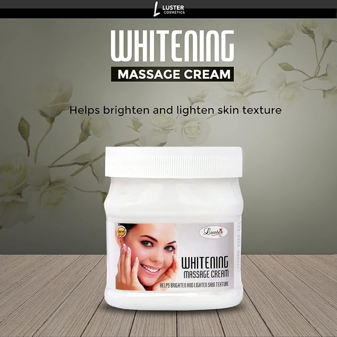 LUSTER Whitening Massage Cream | Helps Brighten & Lighten Skin | Face & Body Massage Cream | Massage Cream For Facial | For Women & Men | All Skin Types | Paraben & Sulfate Free - 500 ml - Image 2