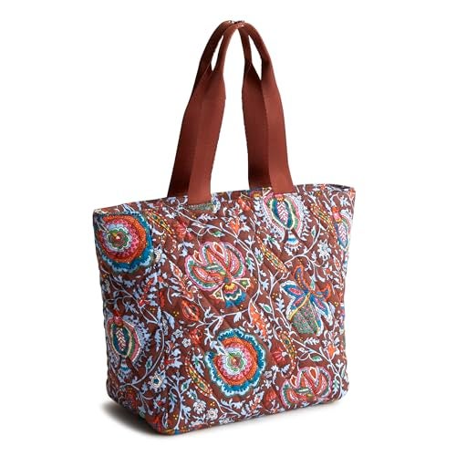 Vera Bradley Women's Premium Cotton Lunch Tote, Marrakesh Cinnamon, One Size - Image 1
