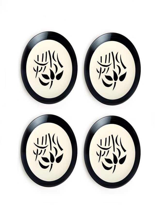 Caffeine Ceramic Handmade Stoneware Black Imperial Quarter Plate 7”(Set of 4 Dishwasher & Microwave Safe) - Image 4