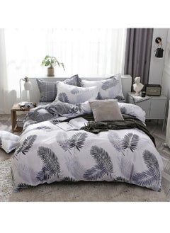 Sharpdo 4-Piece Bedding Set Sheet set Comforter Set Luxurious Cotton and Soft  Microfiber with 1 Duvet/Quilt Cover and 1 Flat sheet and 2 Pillowcases  Single 1.5m bed (150*200CM)  - Image 1