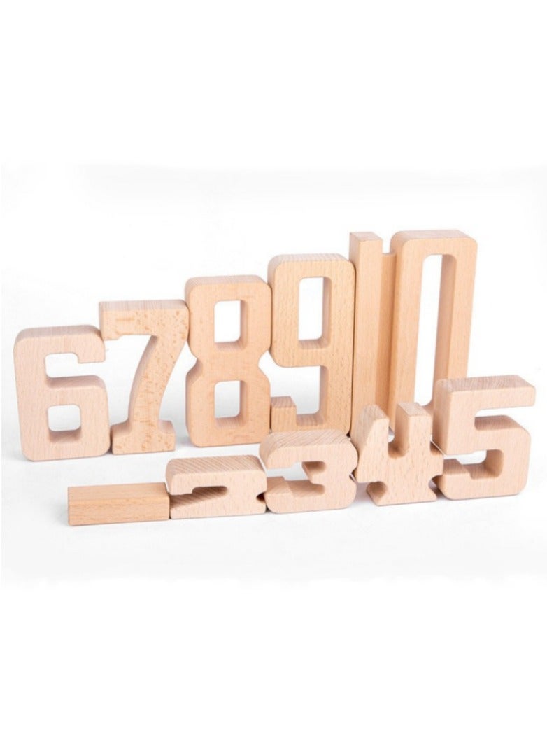 عدد كتل للأطفال الصغار 1-3 سنوات من العمر اللعب التعليمية مونتيسوري التعلم المبكر الرياضيات الطفل التنوير 1-10 نموذج - Image 1