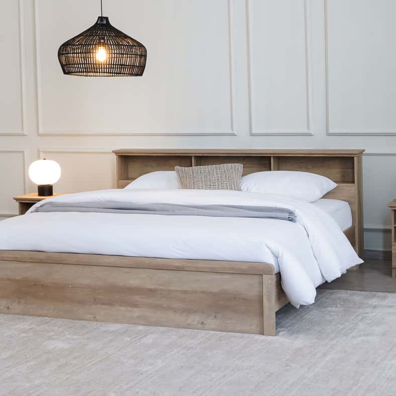 Pan Home سرير كوين غريمزبي 160X200 سم - جوز الهند - Image 1