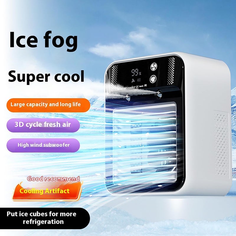 LinJie Portable Cooling Fan Humidifier,Rechargeable Evaporative Air Conditioner Fan, For Room/Bedroom/Office/Camping - Image 5