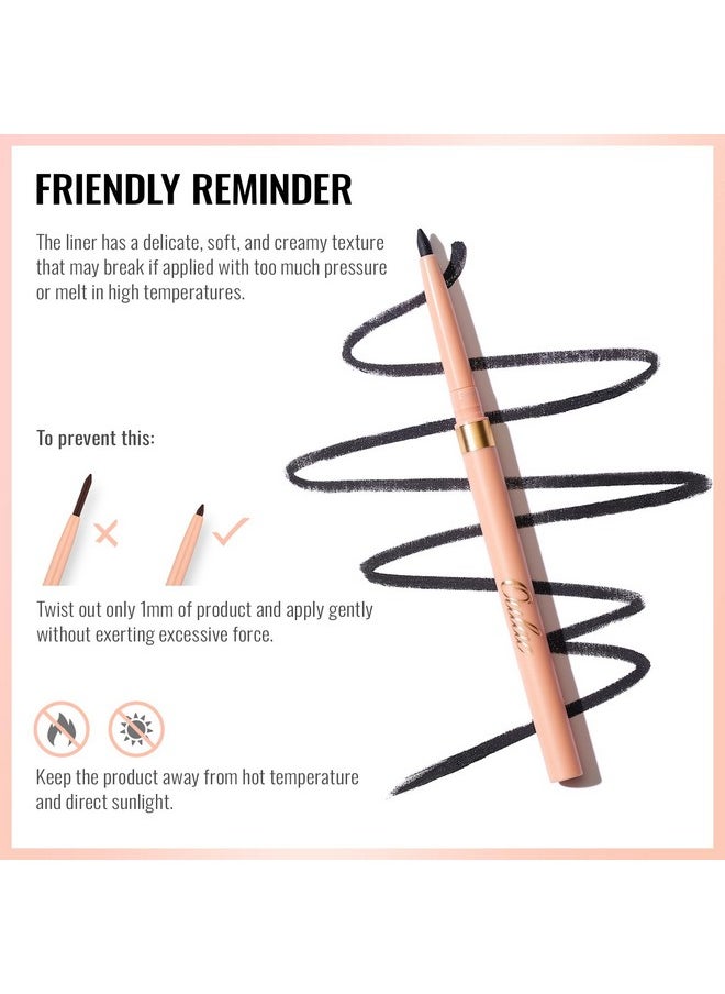 Oulac Oulac Red Eyeliner Pencil Retractable 2in1 Waterproof Eye Liner and Lip Liners, Smooth and Creamy, Long Lasting Matte Finish, Vegan & Cruelty-Free, 07 Cherry  - Image 5