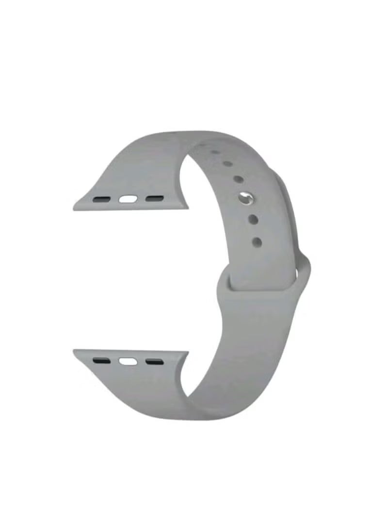 Fashionable Silicone Strap for Apple Watch - Gray - Sizes 42-44-45-49-mm - Image 1