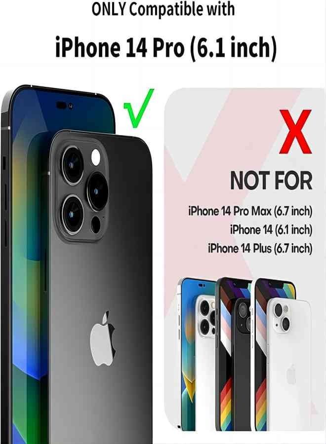 ثسؤشسث متوافق مع غطاء حماية مغناطيسي للآيفون 14 برو، حامل حلقة دوّارة بفتحة دوّارة متوافق مع MagSafe، غطاء حماية خلفي غير لامع مقاوم للصدمات، للآيفون 14 برو (2022) 6.1 بوصة باللون الأرجواني - Image 2