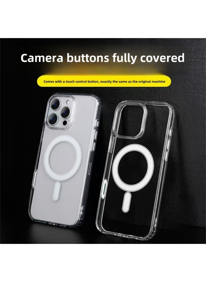 Generic - Camera Smart AI Touch Button For IPhone16 Magnetic Mobile Phone Case Apple 16ProMax Transparent Drop-Resistant-Color:Transparent  (packaging Box)-Applicable Models:iPhone16 - Image 1