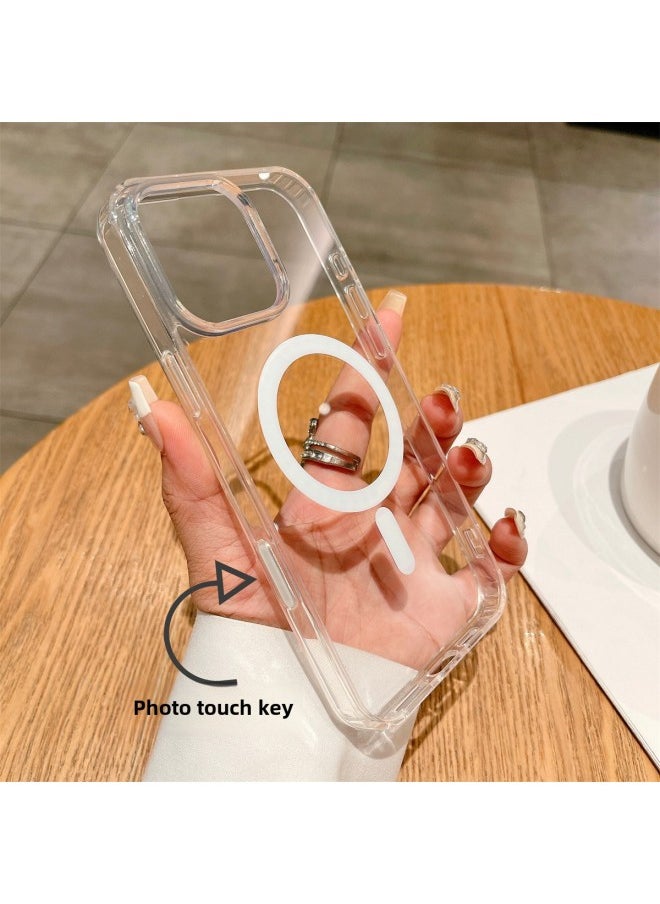 Generic - Camera Smart AI Touch Button For IPhone16 Magnetic Mobile Phone Case Apple 16ProMax Transparent Drop-Resistant-Color:Transparent  (packaging Box)-Applicable Models:iPhone16 - Image 1