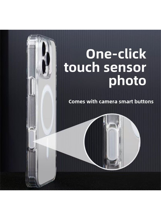 Generic - Camera Smart AI Touch Button For IPhone16 Magnetic Mobile Phone Case Apple 16ProMax Transparent Drop-Resistant-Color:Transparent  (packaging Box)-Applicable Models:iPhone16 - Image 1