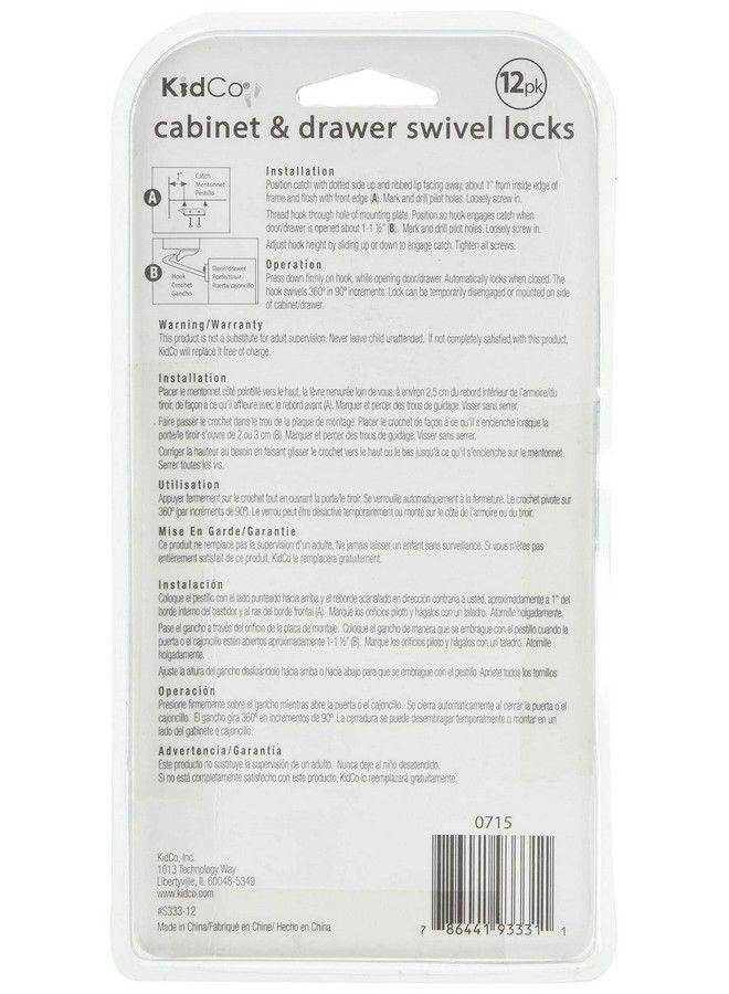Kidco 12 Count Swivel Cabinet And Drawer Lock - Image 3