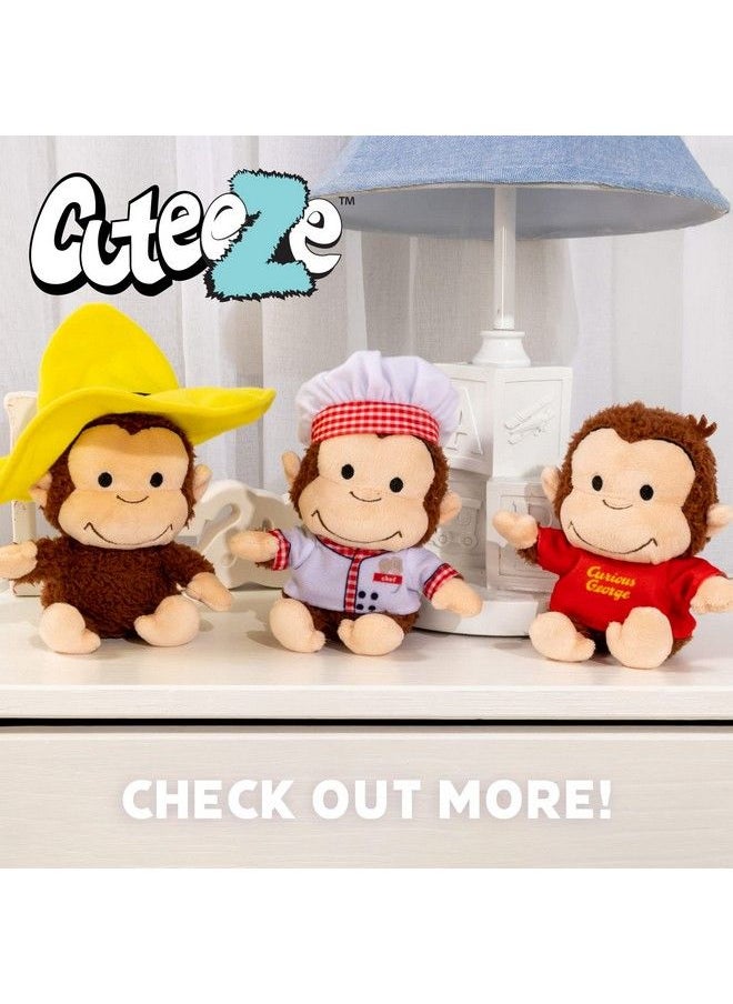 Curious George - Kids Preferred Cuteeze Monkey Stuffed Animal Plush Cooking Chef Toys Soft Cuddle Plushie Gifts For Baby And Toddler Boys And Girls 7 Inches - Image 1