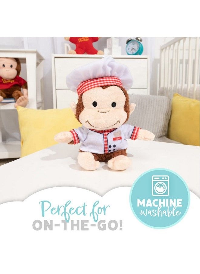 Curious George - Kids Preferred Cuteeze Monkey Stuffed Animal Plush Cooking Chef Toys Soft Cuddle Plushie Gifts For Baby And Toddler Boys And Girls 7 Inches - Image 1