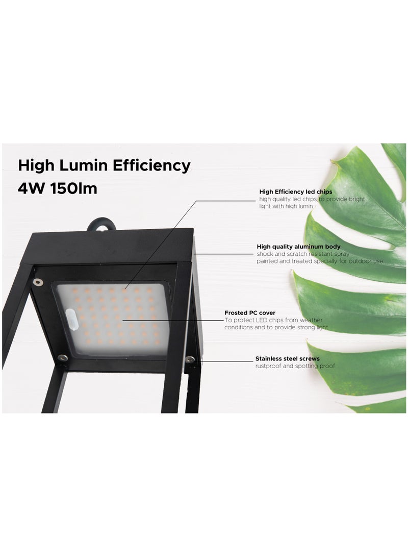 RAFEED LED Rechargeable Dimmable Outdoor Indoor Lamp Black (LM30447) - Image 2