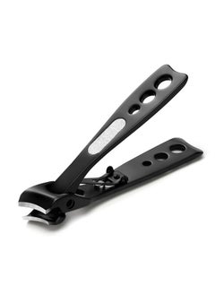 BEZOX Thick Nail Clipper With Slant Curved Blade - Seniors Toenail Clippers For Thick And Ingrown Nails, Fingernail Clippers With Built-In Nail File And Storage Pouch - Matte Black  - Image 1