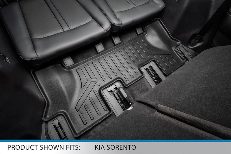 SMARTLINER Custom Fit 3 Row Floor Mats & Cargo Liner for 2021 Kia Sorento (2nd Row Bench Seat) - Image 5
