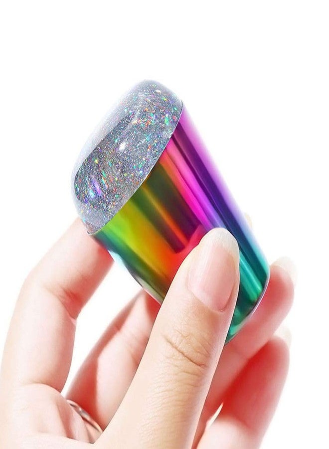 lasenersm 1 Piece Nail Art Stamper Nail Stamper Nail Stamping Kit Silicone Nail Art Stamper Stamping Palette Image Transfer Tool DIY Polish Print Template Manicure Tools(Multicolor) - Image 3