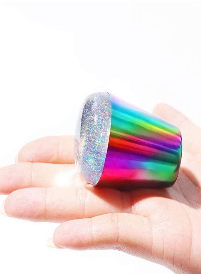 lasenersm 1 Piece Nail Art Stamper Nail Stamper Nail Stamping Kit Silicone Nail Art Stamper Stamping Palette Image Transfer Tool DIY Polish Print Template Manicure Tools(Multicolor) - Image 5