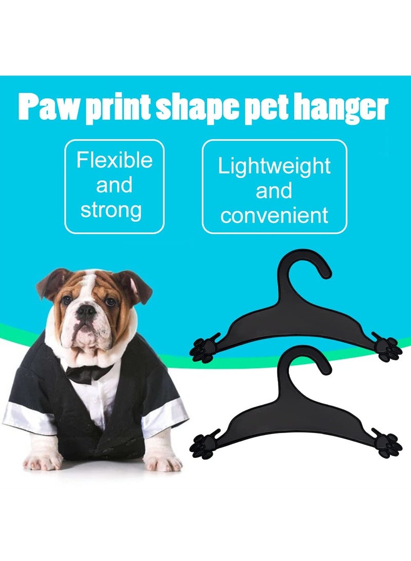 KASTWAVE Pet Clothes Hanger, 10Pcs Plastic Anti- Skid Pet Clothes Rack, Lovely Flexible Strong Paw Print Mini Pet Hangers Dog Clothes Accessories for Dog Pet Puppy Cat Clothes - Image 3