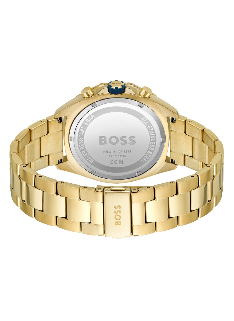 HUGO BOSS ساعة يد رجالية كرونوغراف دائرية الشكل من الستانلس ستيل 1513973 - 44 ملم  - Image 3