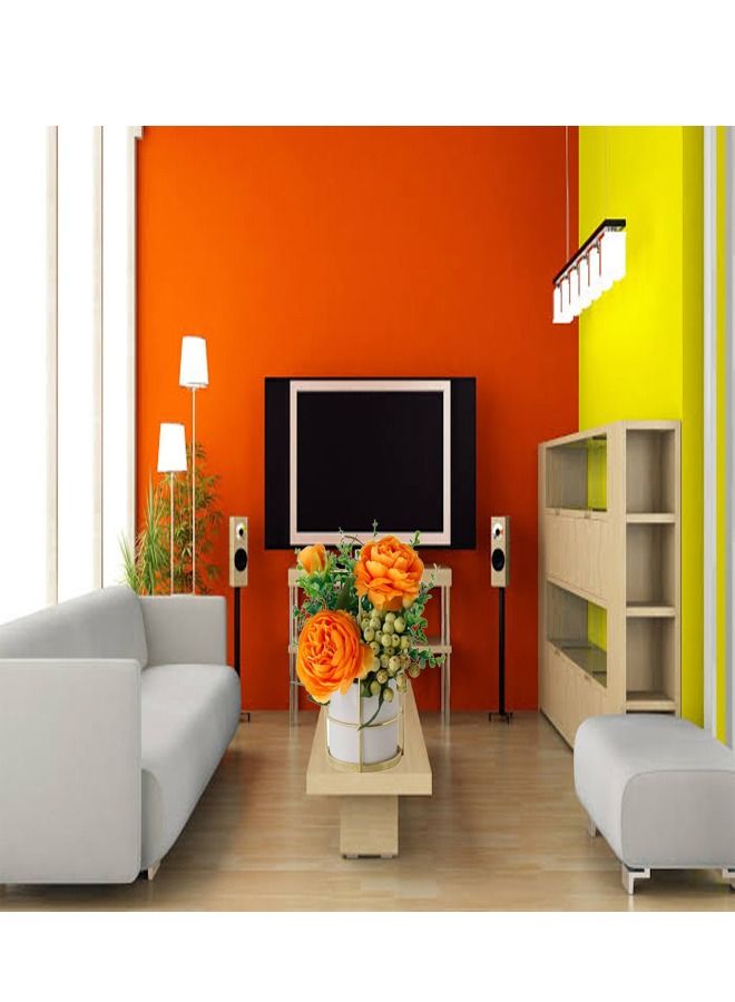 fashionhome Home Décor Nordic Simulation Flower Set Ceramic Golden Vase - Image 2