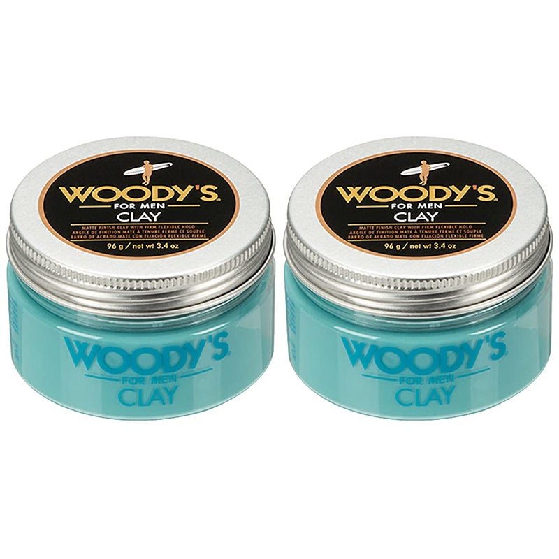 Woodys Clay for Men Matte Finish with Firm and Flexible Hold 34 oz 2Pack