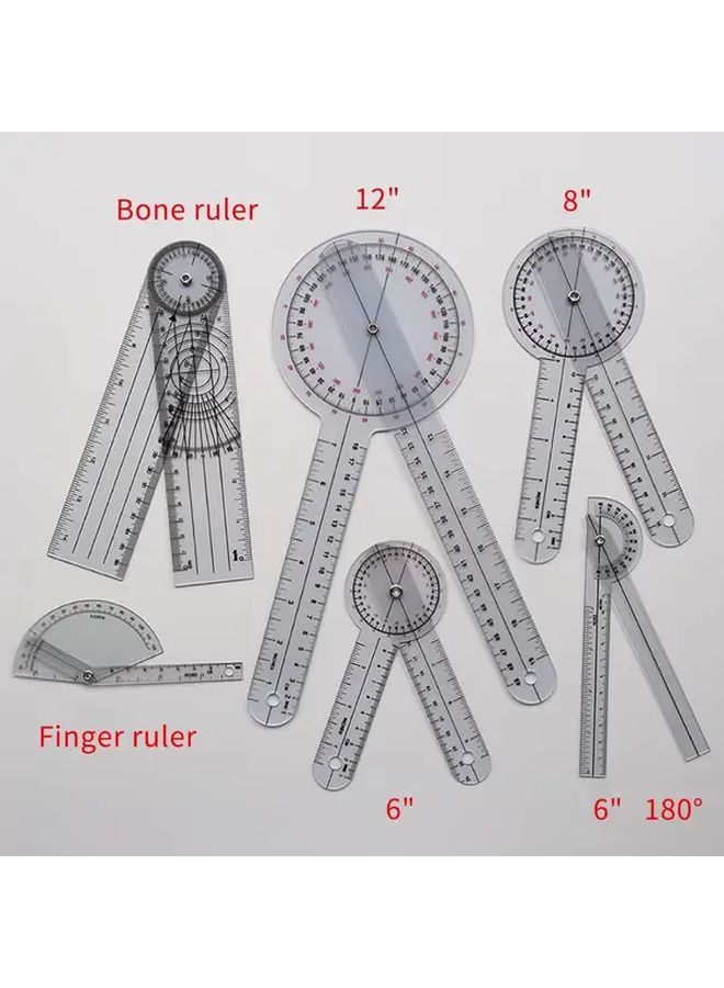 6pcs Medical Ruler Protractor Set for Home Decorative and Household Use - Image 3