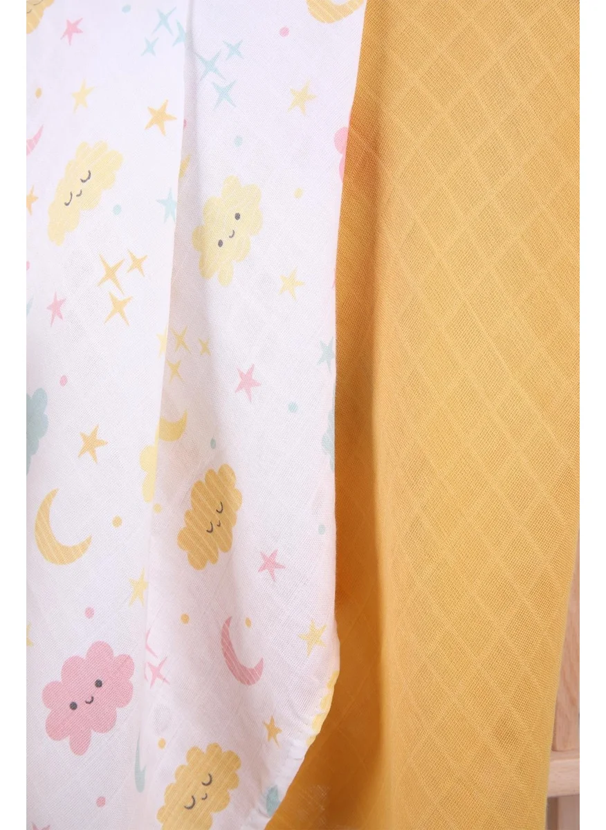 Baby Hola Babyhola 2-Piece Muslin Cover Set 80X80CM Boxed Organic Gift Breastfeeding Bottom Opening Newborn Stroller Cover