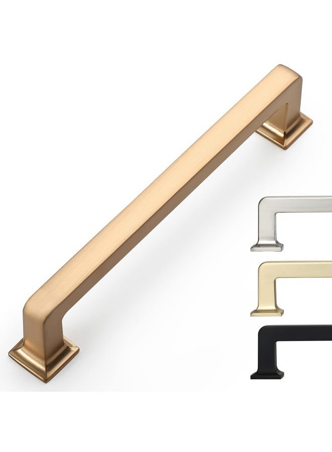 9BUILD 6 Pack 5 Inch Cabinet Handles - Champagne Bronze Cabinet Pulls for Kitchen & Dresser Drawers - Image 1