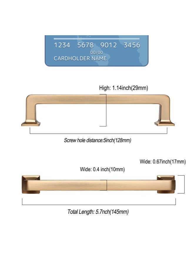 9BUILD 6 Pack 5 Inch Cabinet Handles - Champagne Bronze Cabinet Pulls for Kitchen & Dresser Drawers - Image 3