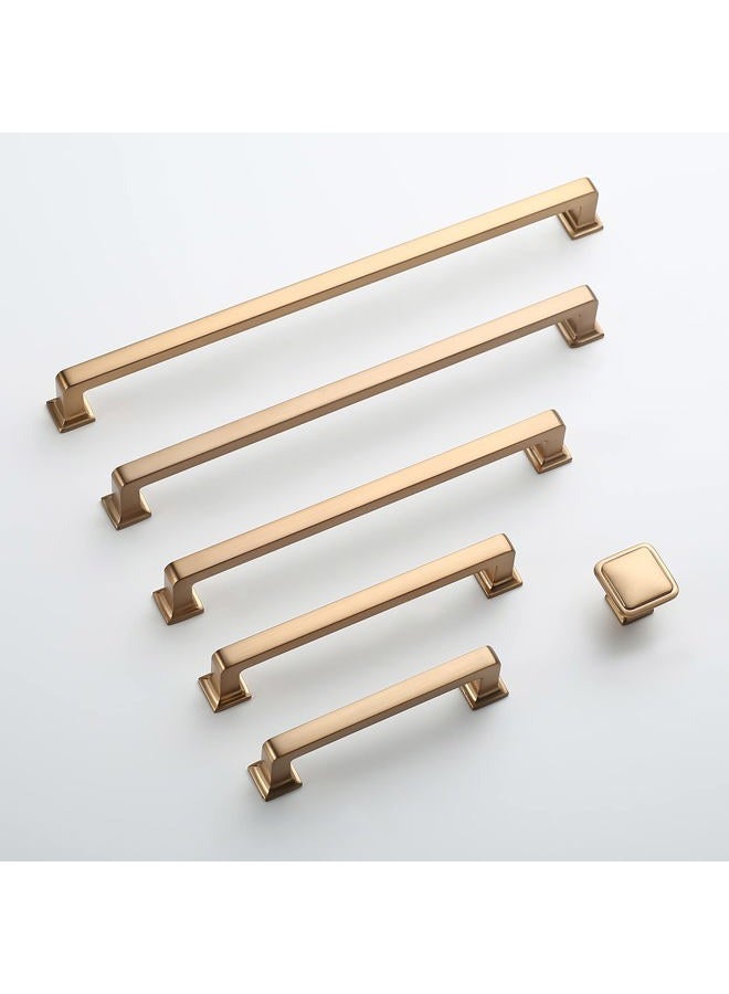 9BUILD 6 Pack 5 Inch Cabinet Handles - Champagne Bronze Cabinet Pulls for Kitchen & Dresser Drawers - Image 2