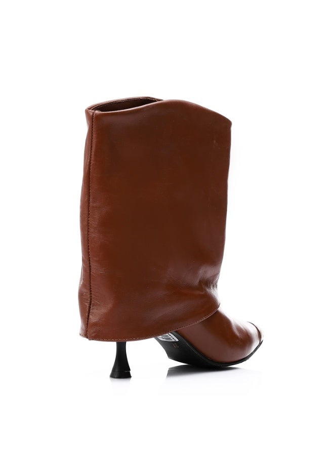 Mr.joe Mr Joe GENUINE LEATHER MID-HEEL ANKLE BOOTS WITH GOLDEN JEWELED ACCESSORIZE - Haven 3852 - Image 3