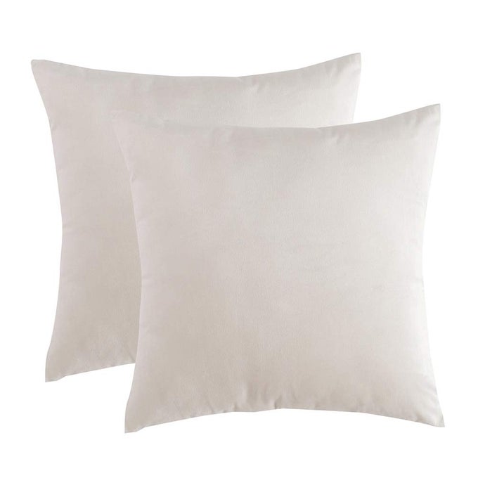 VELVET DECORATIVE THROW PILLOW COVERS CUSHION COVER PILLOW CASE FOR SOFA COUCH BED CHAIRSOFT SQUARE CREAM THROW PILLOWS 18X18 INCHSET OF 2
