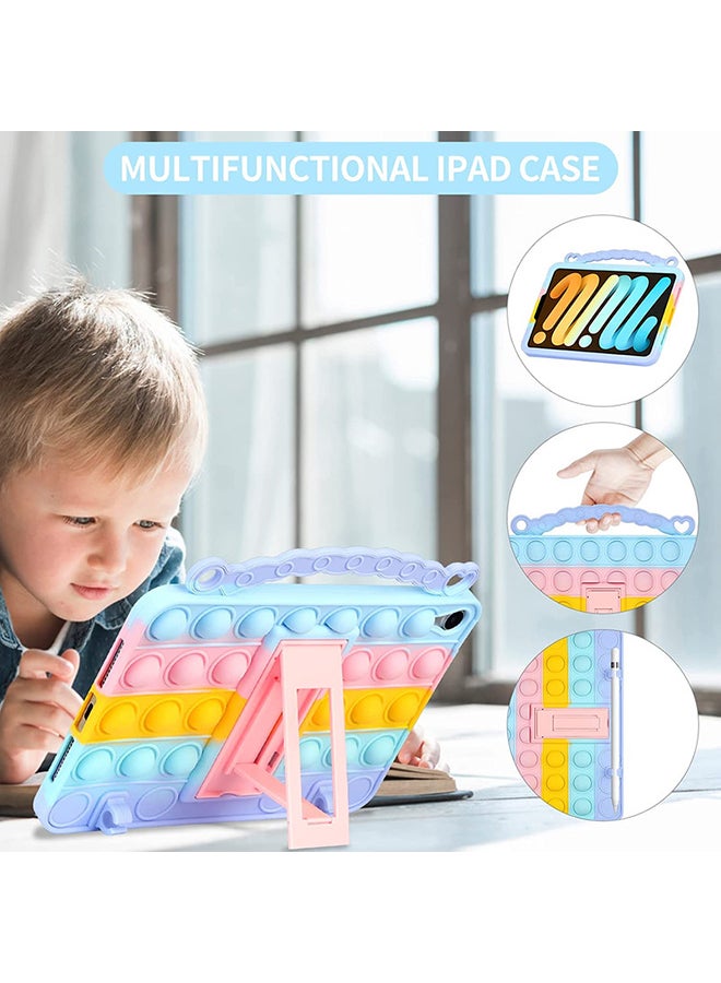 Loquat Pop Fidget Protective Case Cover For Apple iPad Mini 6 2021 With Pencil Holder Hand Carrying Strap And Kickstand Multicolour - Image 4