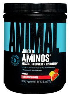 UNIVERSAL NUTRITION Animal Juiced Aminos Muscle Recovery + Hydration Fruit Punch Flavour 30 Servings 