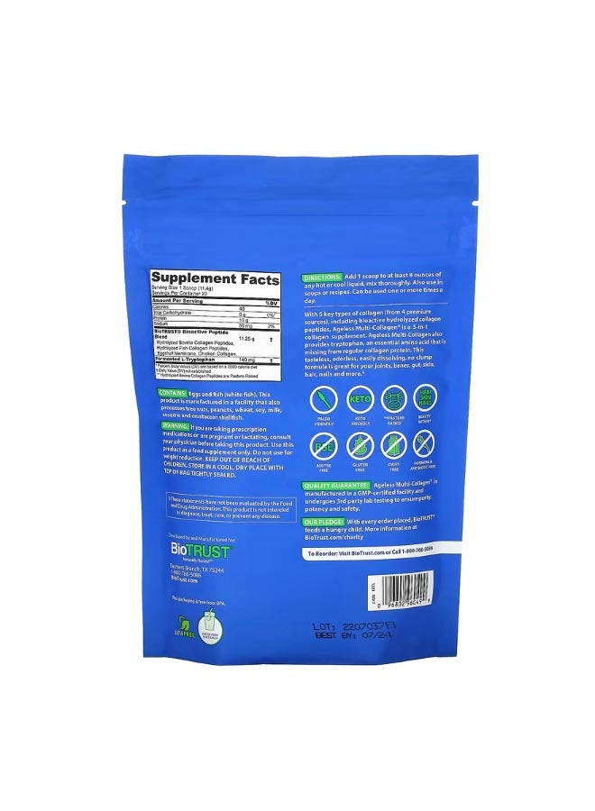 BioTrust Ageless MultiCollagen Unflavored 8.04 oz 228 g - Image 2