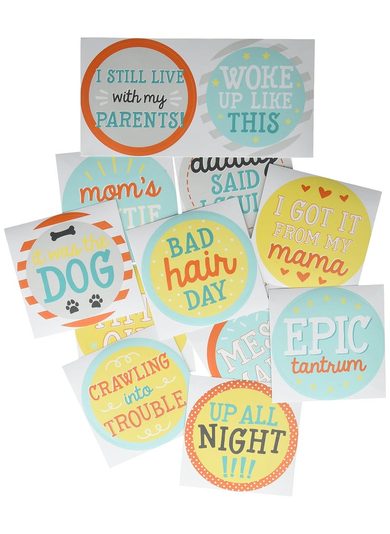 pearhead Pearhead Oops Baby Belly Milestone Sticker Set Multi 