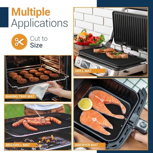 Linda's Essentials Oven Liners for Bottom of Oven - 2 Pack Large Heavy Duty Mats, 17”x25” Non-Stick Reusable Liner for Electric, Gas, Toaster Ovens, Grills - BPA & PFOA Free Kitchen Accessory to Keep Oven Clean (Black) - Image 5