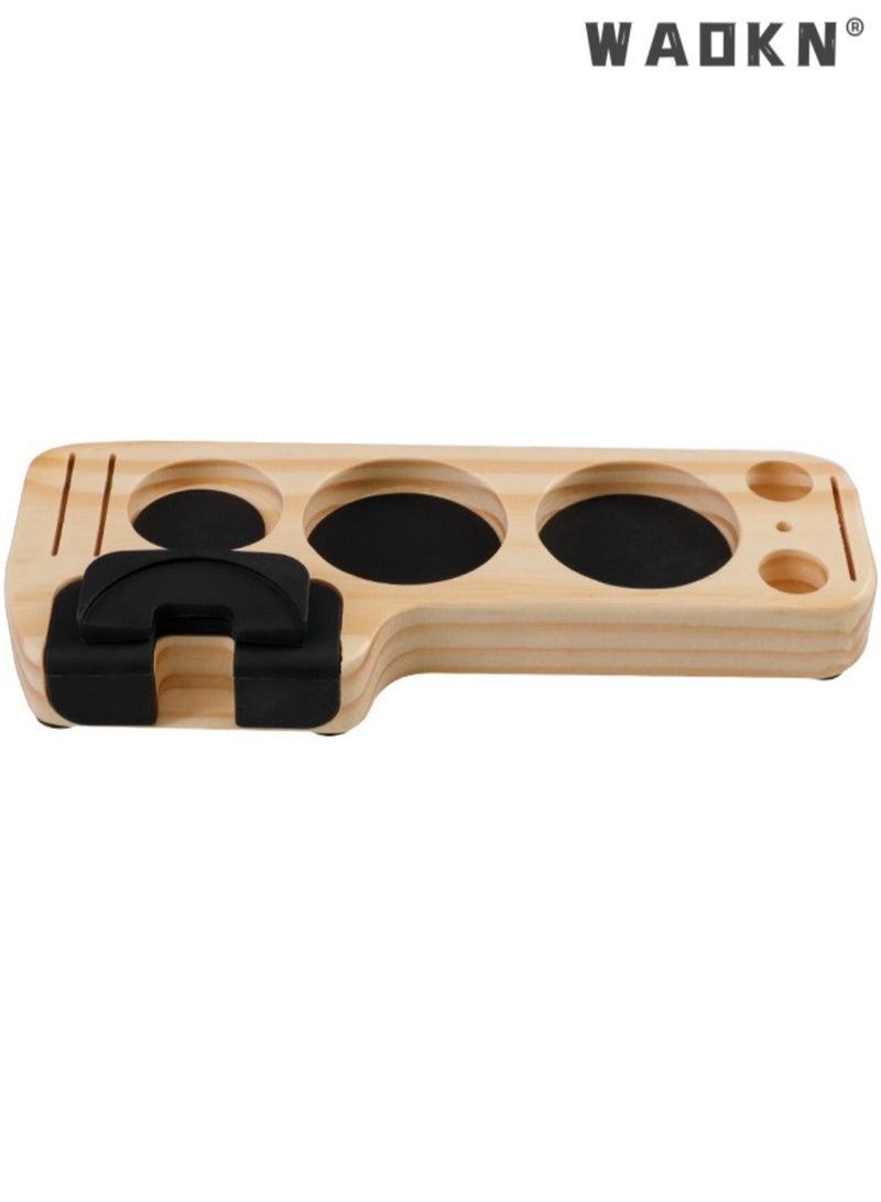 WAOKN Wooden Coffee Compactor Bracket,Multi functional Espresso Tamping Station - Wooden Coffee Tamper Station - Coffee Filter Tamper Holder Tamper - Space Saving - for Espresso Accessories (Pine Type)  - Image 1