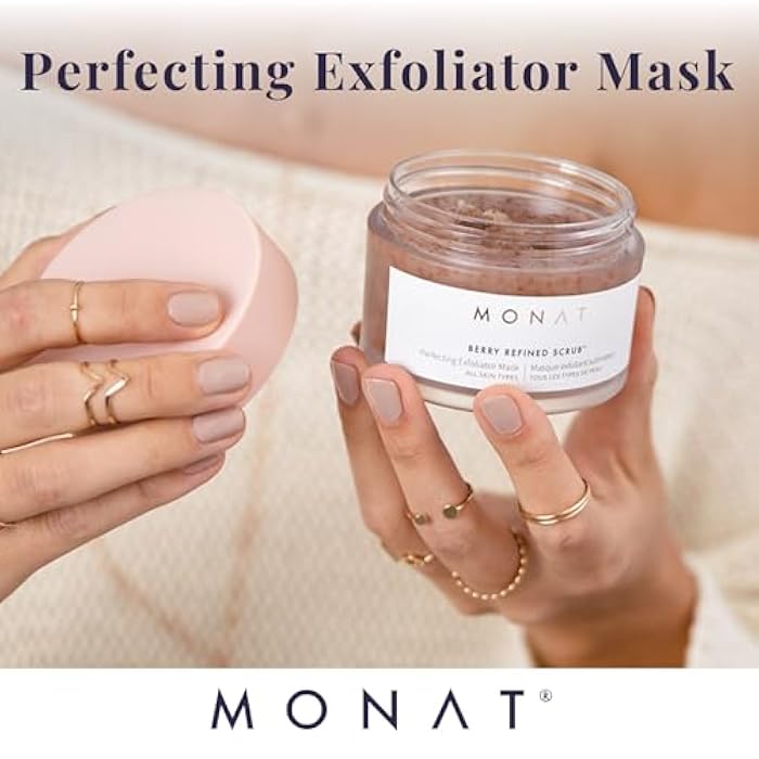MONAT Berry Refined Scrub™ - Perfecting Exfoliator Mask with Skin-Brightening AHAs and Cranberry Seeds, 87ml - Image 3