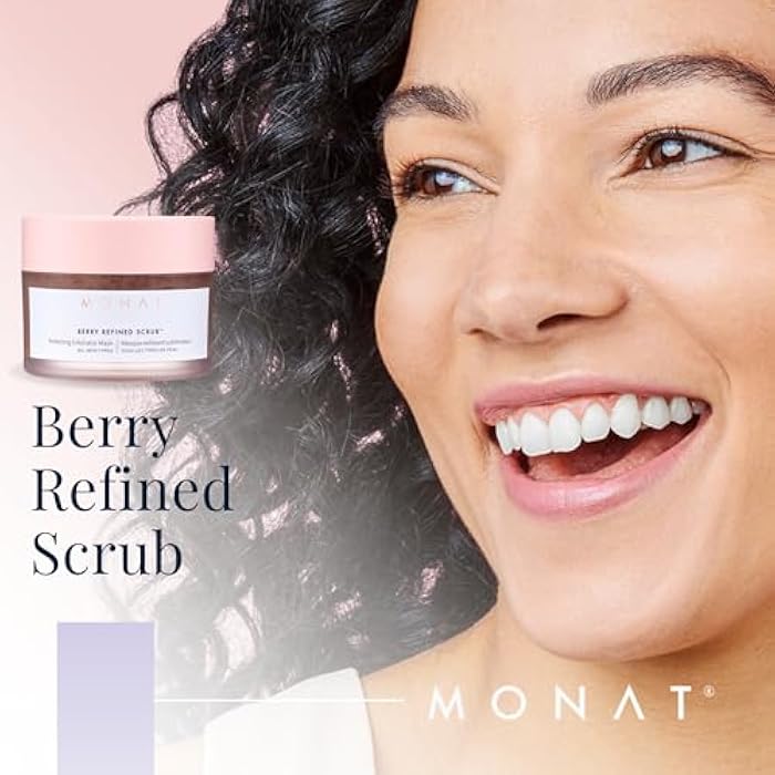 MONAT Berry Refined Scrub™ - Perfecting Exfoliator Mask with Skin-Brightening AHAs and Cranberry Seeds, 87ml - Image 2