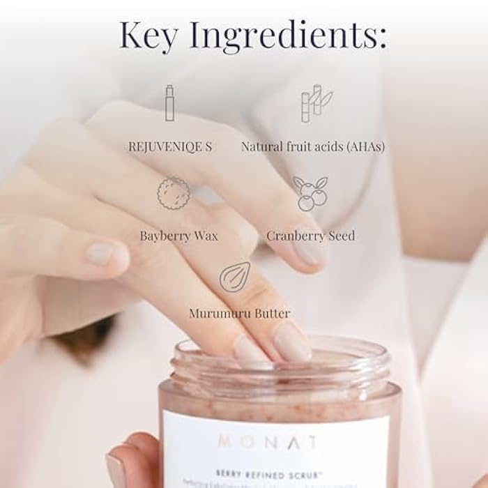 MONAT Berry Refined Scrub™ - Perfecting Exfoliator Mask with Skin-Brightening AHAs and Cranberry Seeds, 87ml - Image 4